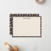 Chic Glam Trendy Gold Leopard Animal Print Name Notitiekaartje (Voorkant / Achterkant in situ)