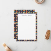 Chic Glam Trendy Gold Leopard Animal Print Patroon Notitiekaartje (Voorkant / Achterkant in situ)