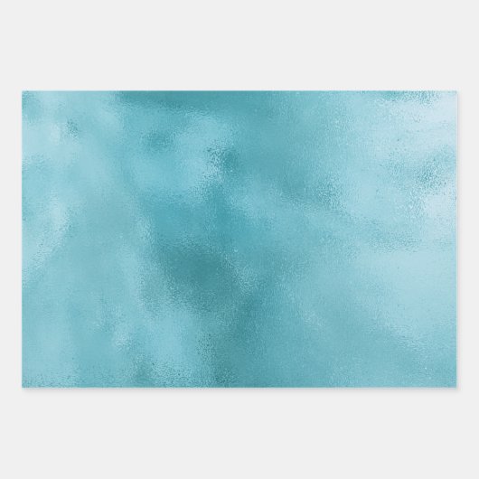 Chic Glam Turquoise Aqua Blue Inpakpapier Vel (Voorkant 3)