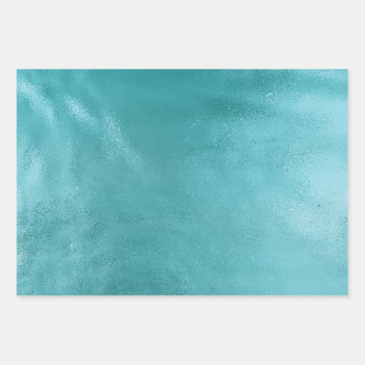 Chic Glam Turquoise Aqua Blue Inpakpapier Vel (Voorkant)