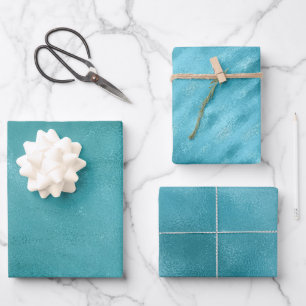 Chic Glam Turquoise Aqua Blue Inpakpapier Vel
