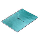 Chic Glam Turquoise Aqua Blue Notitieboek (Linkerzijde)