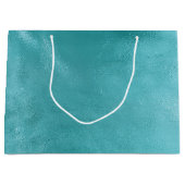 Chic Glam Turquoise Aqua Blue Verjaardag Groot Cadeauzakje (Voorkant)