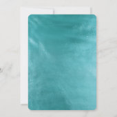 Chic Glam Turquoise Aqua Blue Vrijgezellenfeest Kaart (Achterkant)