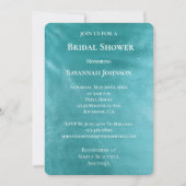 Chic Glam Turquoise Aqua Blue Vrijgezellenfeest Kaart (Voorkant)