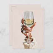 Chic Glam Wine Vibes Uitnodiging Briefkaart (Voorkant / Achterkant)