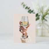 Chic Glam Wine Vibes Uitnodiging Briefkaart (Staand voorkant)
