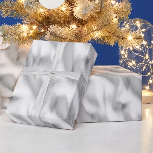 Chic Glam Zilver Kerst Cadeaupapier (Feestdagen)