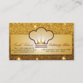 Chic glamour Personal Chef Catering Gouden Glitter Visitekaartje (Achterkant)
