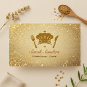 Chic glamour Personal Chef Catering Gouden Glitter Visitekaartje