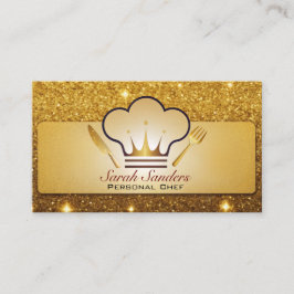 Chic glamour Personal Chef Catering Gouden Glitter Visitekaartje