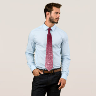 Chic glamoureuze rode bordeauxrode glitter ombre b stropdas