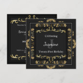 Chic Glamoureuze uitnodiging van vrijdag (Voorkant / Achterkant)