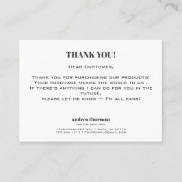 Chic Glitter Bokeh Bedankt voor uw aankoop Visitekaartje