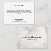 Chic Glitter Bokeh Bedankt voor uw aankoop Visitekaartje (Voorkant / Achterkant)