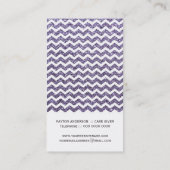 Chic Glitter Chevron-visitekaartje Visitekaartje (Achterkant)