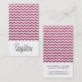 Chic Glitter Chevron-visitekaartje Visitekaartje (Voorkant / Achterkant)