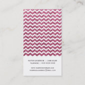 Chic Glitter Chevron-visitekaartje Visitekaartje (Achterkant)