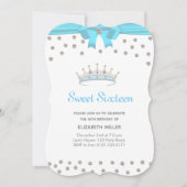 Chic Glitter Diamond Sweet Sixteen Kaart (Voorkant)