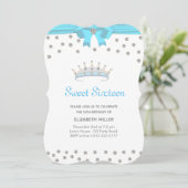 Chic Glitter Diamond Sweet Sixteen Kaart (Staand voorkant)