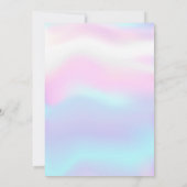 Chic Glitter Dress, Tiara Holographic Quinceañera Kaart (Achterkant)