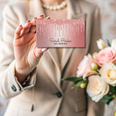 Chic Glitter Druppelt Roos Goud Metallic Elegant G Visitekaartje