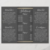 Chic Glitter en Geborsteld Metaal Driezijdige Broc (Achterkant)