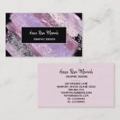 *~* Chic Glitter Girly Feminine Abstract Exciting Visitekaartje (Voorkant / Achterkant)