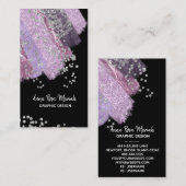 *~* Chic Glitter Girly Feminine Abstract Exciting Visitekaartje (Voorkant / Achterkant)
