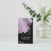 *~* Chic Glitter Girly Feminine Abstract Exciting Visitekaartje (Staand voorkant)