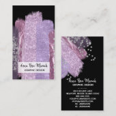 *~* Chic Glitter Girly Feminine Exciting Abstract Visitekaartje (Voorkant / Achterkant)