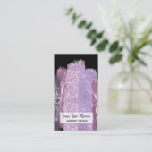 *~* Chic Glitter Girly Feminine Exciting Abstract Visitekaartje (Staand voorkant)