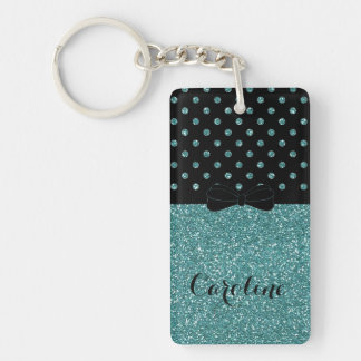 Chic Glitter Girly Papillon op persoonlijke titel Sleutelhanger