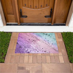 Chic Glitter Glam 4 (Eenhoornkleuren) #art #glitte Deurmat