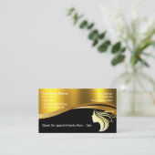 Chic Glitter Glam Beauty Salon Visitekaartjes (Staand voorkant)