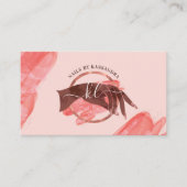 Chic Glitter Glam Nail Art Manicure Salon Monogram Visitekaartje (Voorkant)