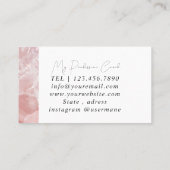 Chic Glitter Glam Nail Art Manicure Salon Monogram Visitekaartje (Achterkant)