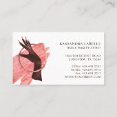 Chic Glitter Glam Nail Art Manicure Salon Monogram Visitekaartje (Achterkant)