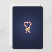 Chic Glitter Gold Candy Cane Lijst Foto Kerst Kaart (Achterkant)