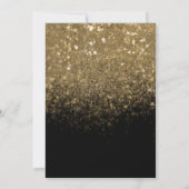Chic Glitter Goud & Zwart 21e Verjaardag Kaart (Achterkant)