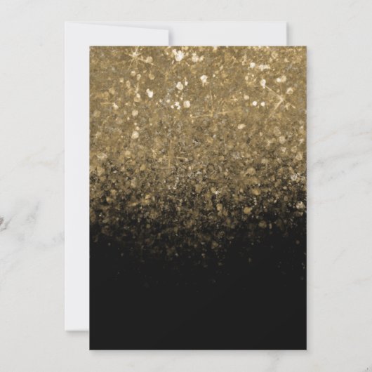 Chic Glitter Goud & Zwart 21e Verjaardag Kaart (Achterkant)