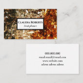 Chic glitter gouden event planner visitekaartje (Voorkant / Achterkant)