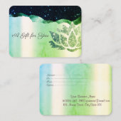 Chic Glitter Lotus, Confetti, groen Kortingskaartje (Voorkant / Achterkant)