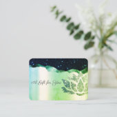 Chic Glitter Lotus, Confetti, groen Kortingskaartje (Staand voorkant)