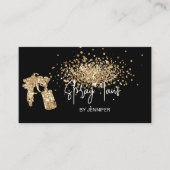 Chic Glitter Mobile Spray Tans Black Gold Tanning Visitekaartje (Voorkant)