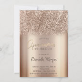 Chic Glitter Ombre Quinceañera Uitnodiging (Voorkant)