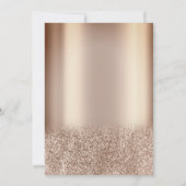 Chic Glitter Ombre Quinceañera Uitnodiging (Achterkant)