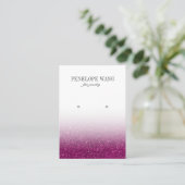 Chic Glitter Paarse Ombre Jewelry Earring display Visitekaartje (Staand voorkant)