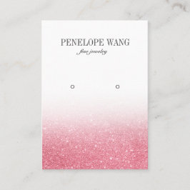 Chic Glitter Pink Ombre Jewelry Earring display Visitekaartje