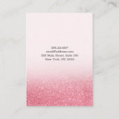 Chic Glitter Pink Ombre Jewelry Earring display Visitekaartje (Achterkant)